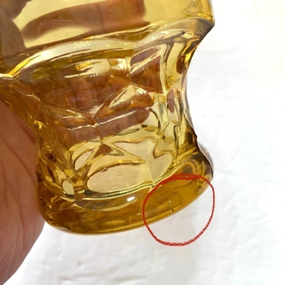 3 Continental Can Company MCM Optic Dot /Thumbprint 8 Oz Amber Glasses 5… - Picture 7 of 9